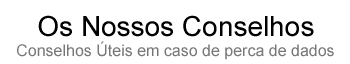 Conselhos Perda de dados